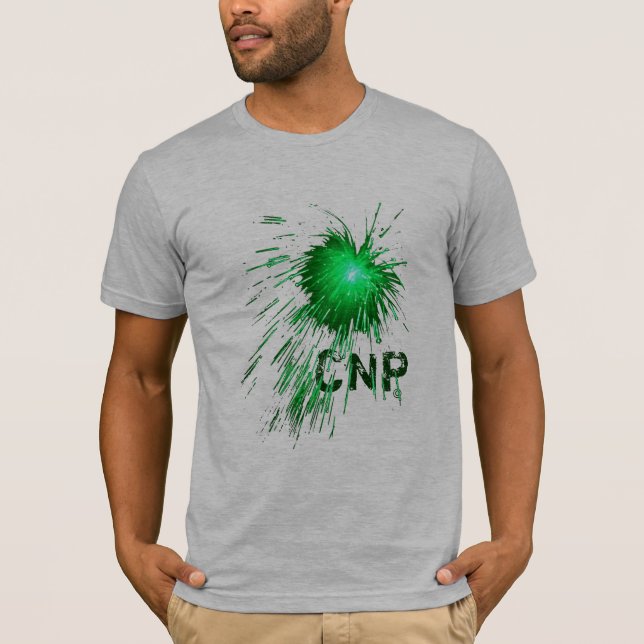 "CNP green explosion" T-shirt (Framsida)