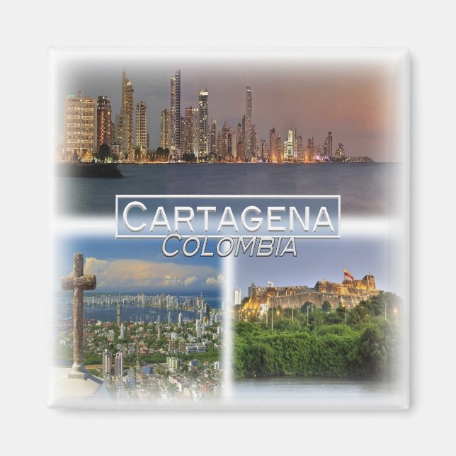 CO0014 Amerika, Colombia, Cartagena, Fridge Magnet (Framsidan)