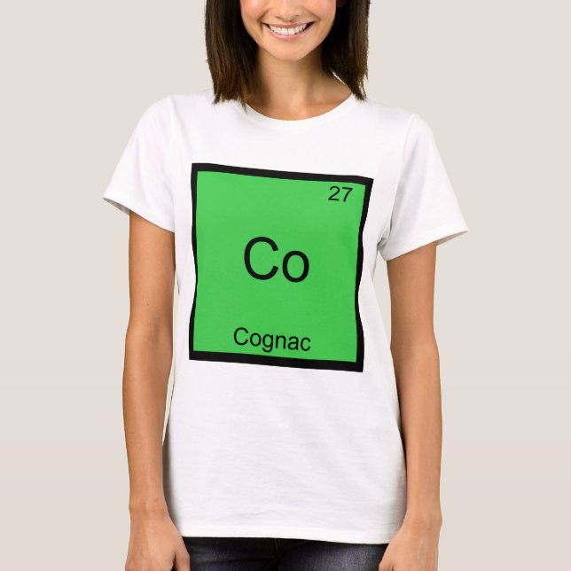 Co - Cognac Rolig Kemielement Symbol T-Shirt (Framsida)