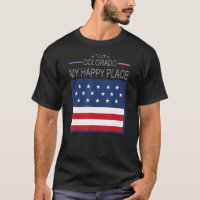 CO Colorado My Lycklig Ställe USA Stater Flagga Ka