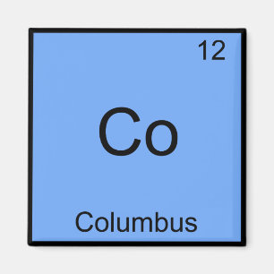 Co - Columbus Ohio Funny Chemistry Inslag Symbol Magnet