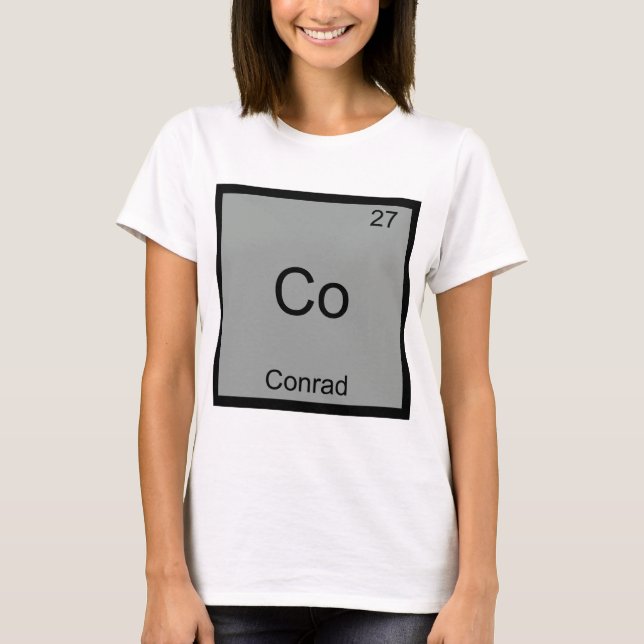 Co - Conrad Rolig T-Shirt Med Kemiskt Elementsymbo (Framsida)