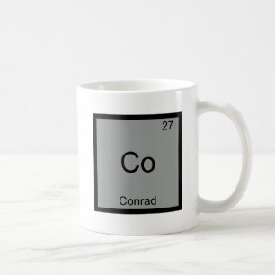 Co - Conrad Rolig T-Shirt Med Kemiskt Elementsymbo Kaffemugg