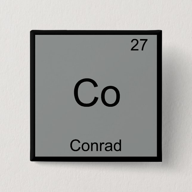 Co - Conrad Rolig T-Shirt Med Kemiskt Elementsymbo Knapp (Framsida)