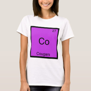 Co - Cougars Funny Inslag kemi Symbol Tee