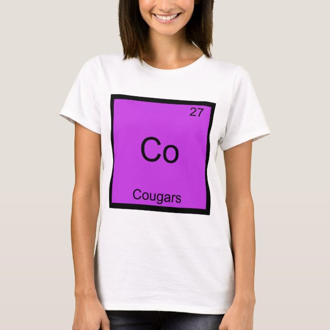 Co - Cougars Funny Inslag kemi Symbol Tee (Framsida)