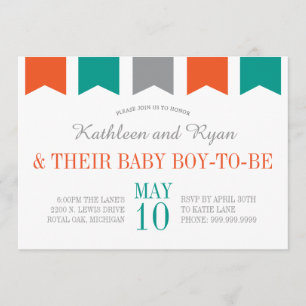 Co-Ed baby showerinbjudan Inbjudningar