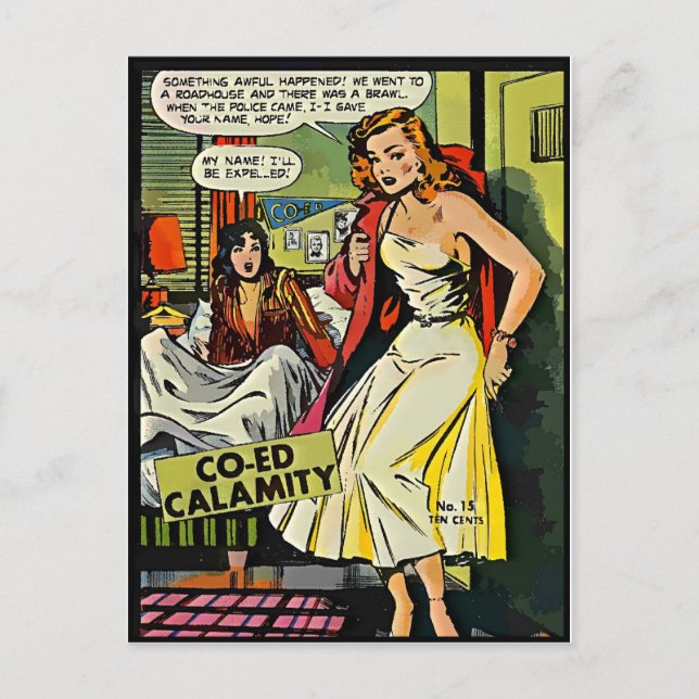 Co Ed Calamity Vykort (Framsida)