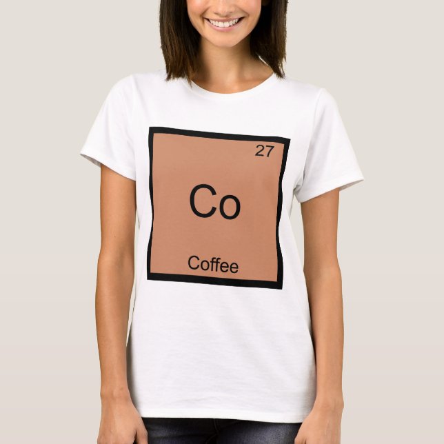 Co - Kaffekemi Inslag Symbol Funny Tee Shirt (Framsida)