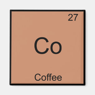 Co - Kaffekemisk Inslag-symbol - Funny Magnet