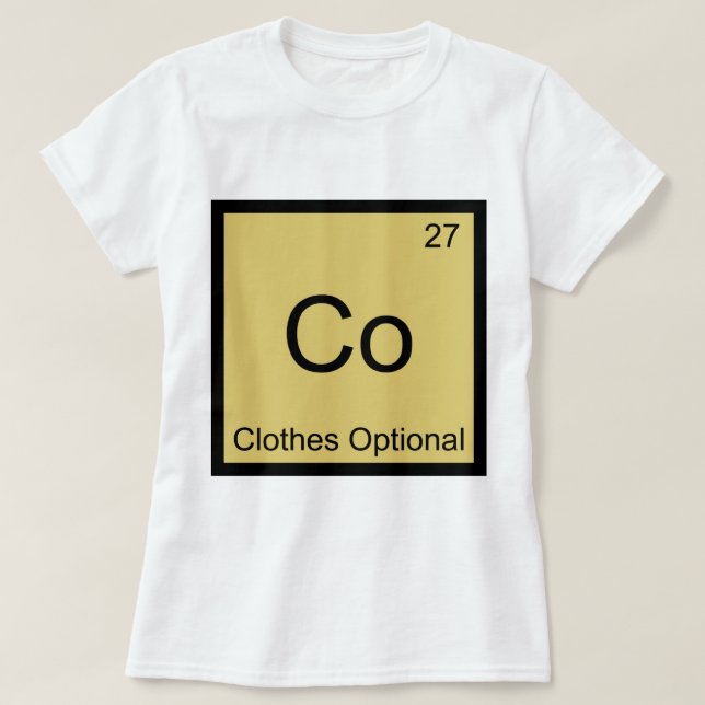 Co - Kläder Valfri Kemiskt Element Symbol T-Shirt (Design framsida)