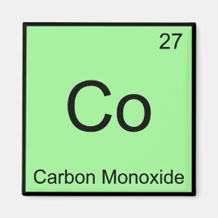 Co - Kolmonoxid Kemiskt Elementsymbol Tröja Magnet