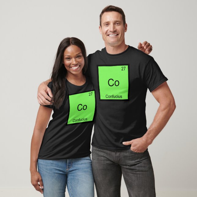 Co - Konfucius Rolig Kemielement Symbol T-Shirt (Unisex)