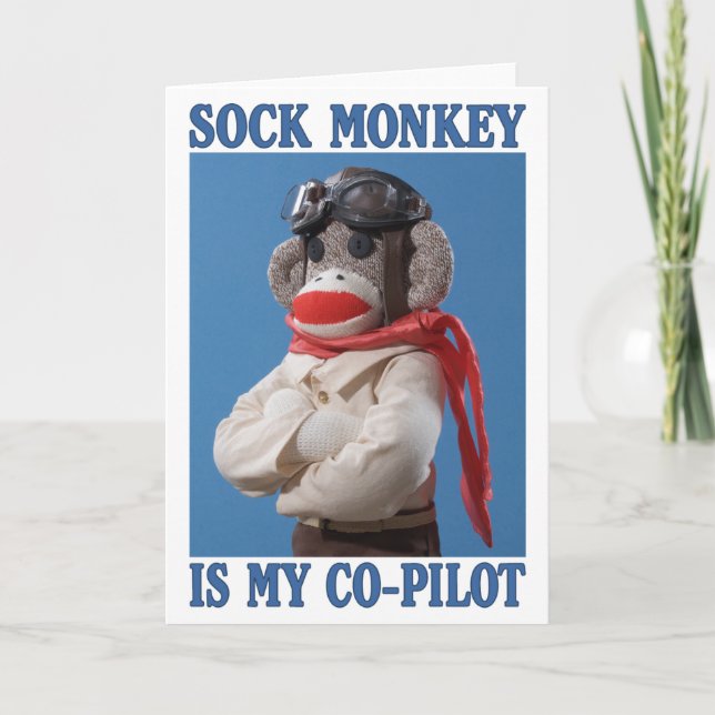 Co-Pilot- apahälsningkort Kort (Framsida)
