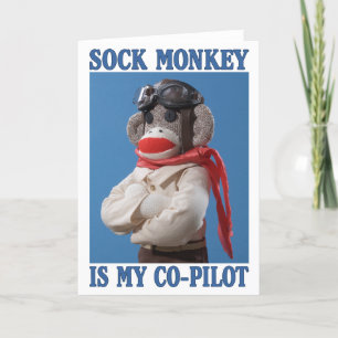 Co-Pilot- apahälsningkort Kort