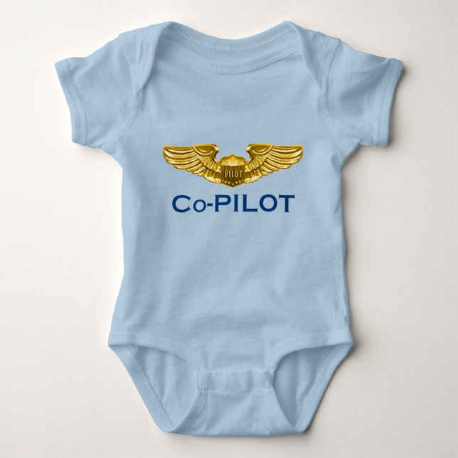 Co-Pilot Baby Bodydress T Shirt (Framsida)