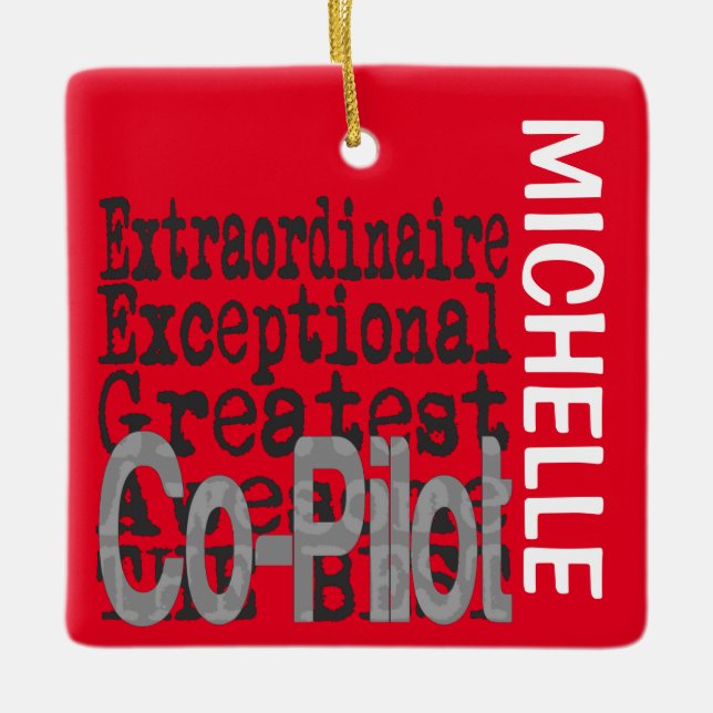 Co-Pilot Extraordinaire ANPASSNINGSBAR Ceramic Orn Julgransprydnad Keramik (Framsida)