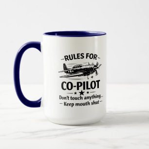 Co-Pilot Regler WWII Plan Humor T-Shirt Mugg