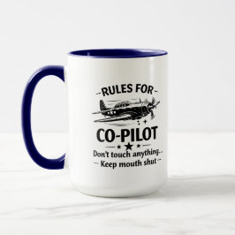 Co-Pilot Rules WWII Plane Humor Tee Mugg