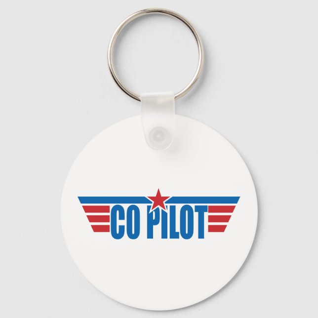 Co-Pilot Vingar Badge - Aviation Nyckelring (Framsida)