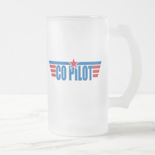 Co-Pilot- vingaremblem - flyg Frostat Ölglas
