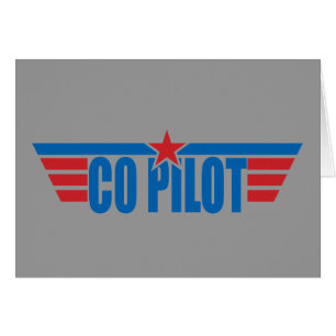 Co-Pilot- vingaremblem - flyg Hälsningskort