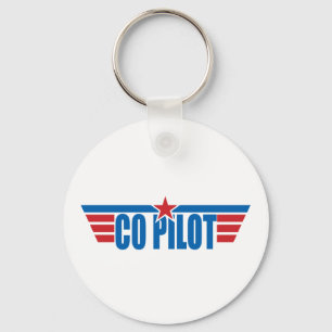 Co-Pilot- vingaremblem - flyg Nyckelring