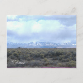 CO Snowy Mountains och Valley Postcard Vykort