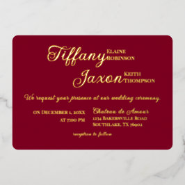 Co-Starring Burgundy Bröllop Real