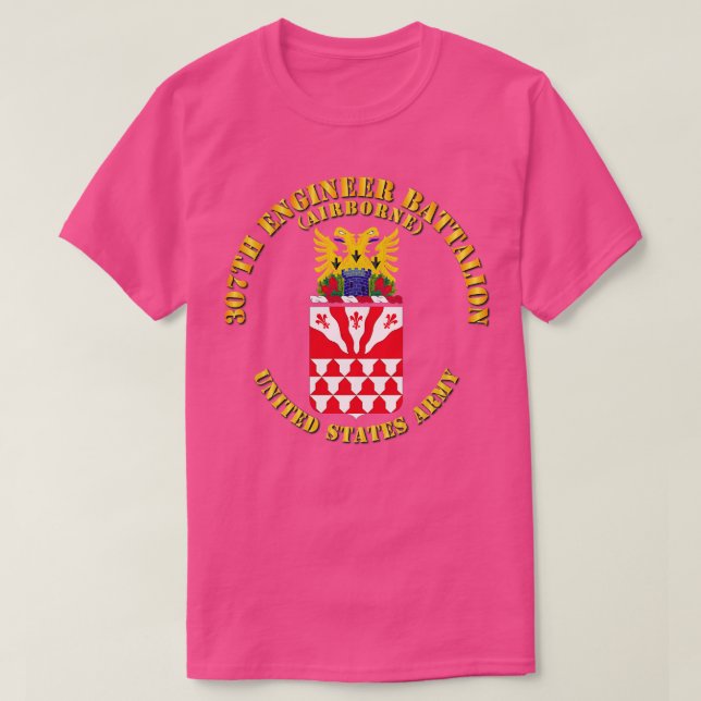 COA 307:e Ingenjör-bataljon Airborne T Shirt (Design framsida)