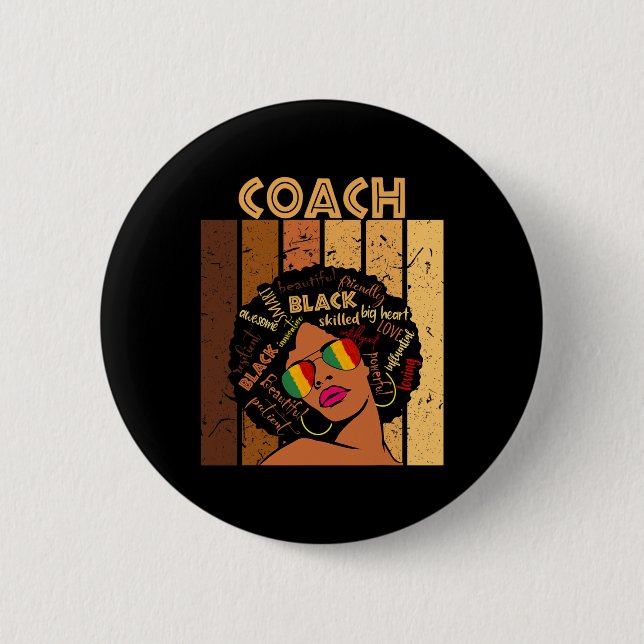 Coach Afro African American Women Black History Mo Knapp (Framsida)