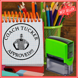 Coach Approach Teacher Anpassningsbar Photo Självfärgande Stämpel