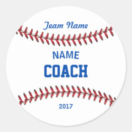 Coach Baseball Sport Runt Klistermärke