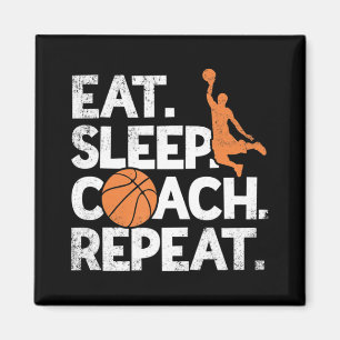 Coach Basketball Repeat Assistant Eat Sat Soat Magnet