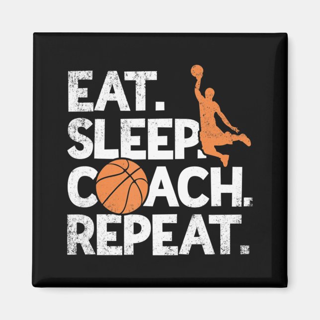 Coach Basketball Repeat Assistant Eat Sat Soat Magnet (Framsidan)