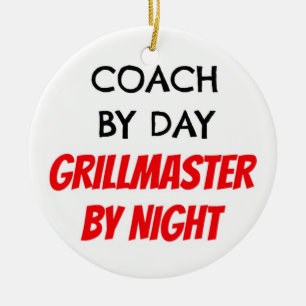 Coach by Day Grillmaster by Night Julgransprydnad Keramik