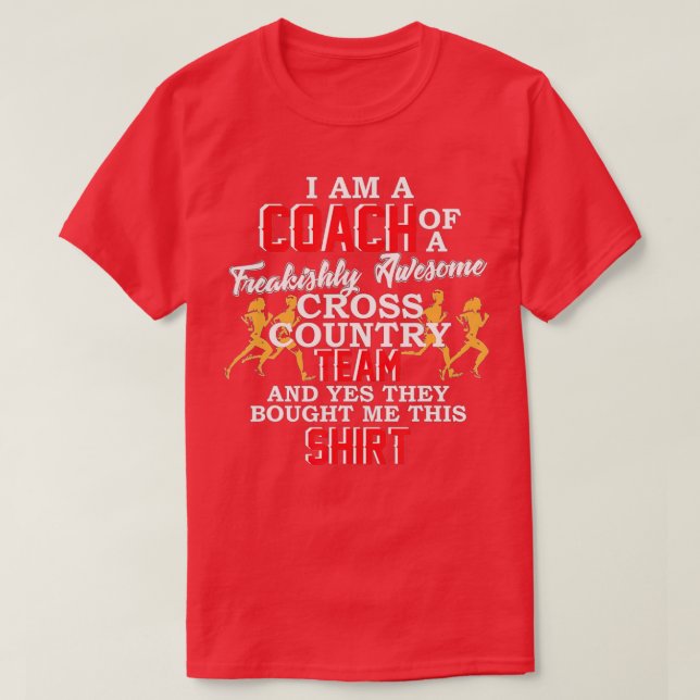 Coach Cross Country  jogger track running funny gi T Shirt (Design framsida)