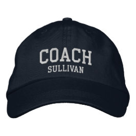 Coach Custom Name Embroidered Hat - Navy Broderad Keps