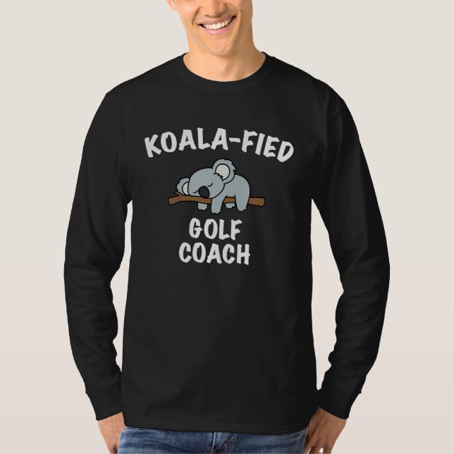 Coach Cute Koala  Golf Coach T Shirt (Framsida)