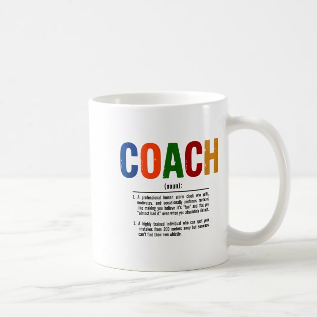 Coach Definition Coaches Gift Team Srts Tank Top  Kaffemugg (Höger)