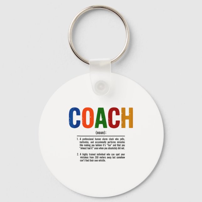 Coach Definition Coaches Gift Team Srts Tank Top  Nyckelring (Framsida)