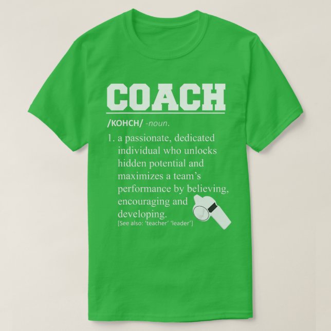 Coach Definition Funny Coach T Shirt (Design framsida)