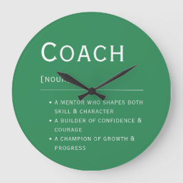 Coach Definition Modernt Ledarskap Uppmuntran Stor Klocka