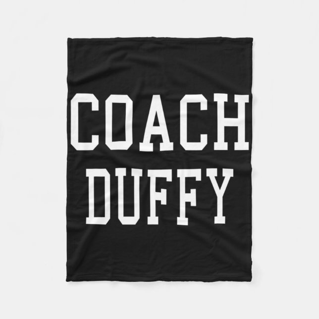 Coach Duffy Custom Footbyll Soccer Bysebyll Team  Fleecefilt (Framsidan)