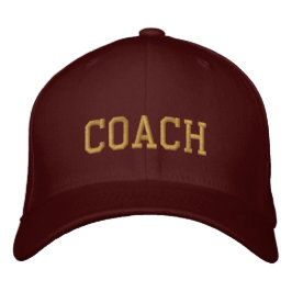 Coach Embroized Baseball Hat / Cap - Red Guld Broderad Keps