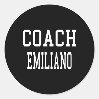 Coach Emiliano Custom Footbyll Soccer Bysebyll Tea Runt Klistermärke