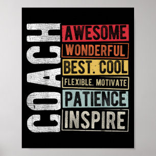 Coach Fantastisk Wonderful Best Coola Motivational Poster