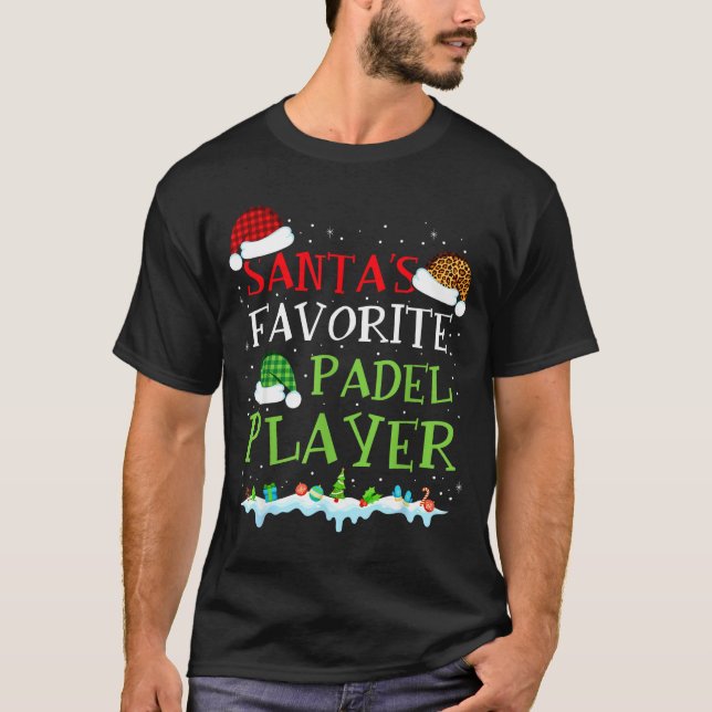 Coach Favorite s Player Padel Santa Padel Fun Laug T Shirt (Framsida)