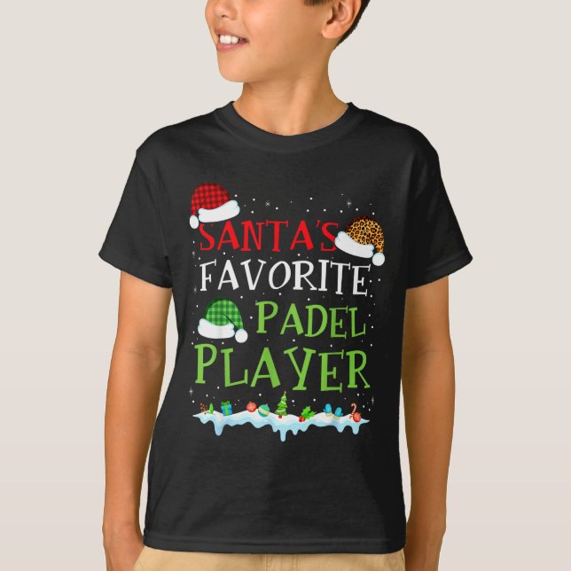Coach Favorite s Player Padel Santa Padel Fun Meme T Shirt (Framsida)