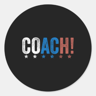 Coach! Harris Walz 2024 Kamala Harris Tim Walz Ele Runt Klistermärke